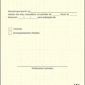 Declaração de Comparecimento Psicológico Munique