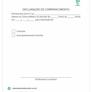 Declaração de Comparecimento Farmácia Falkirk - Imagem 1