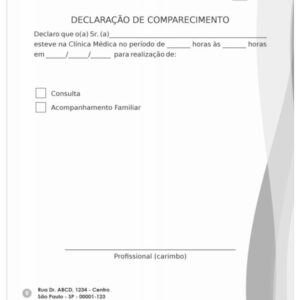 Declaração de Comparecimento Farmácia Glasgow - Imagem 1