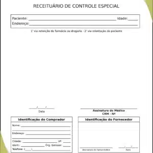 Receituário de Controle Especial Clínica Geral Porto Said