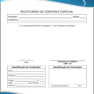 Receituário de Controle Especial Clínica Geral Hurghada