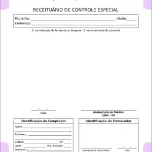 Receituário de Controle Especial Pediatra Lódz