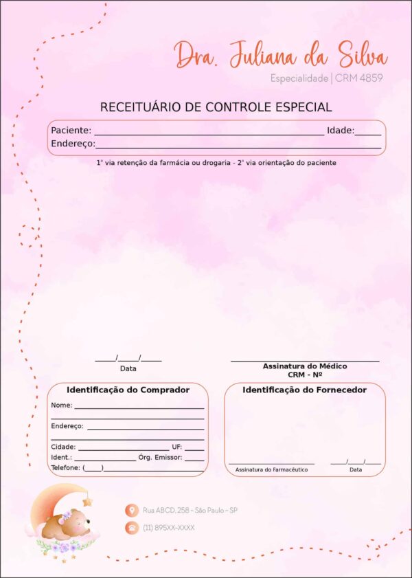 Receituário de Controle Especial Pediatra Poznan Receituário de Controle Especial Pediatra Poznan