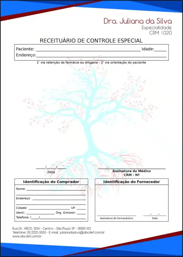 Receituário de Controle Especial Angiologia e Vascular Gante Receituário de Controle Especial Angiologia e Vascular Gante