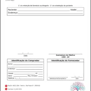 Receituário de Controle Especial Angiologia e Vascular Bruges