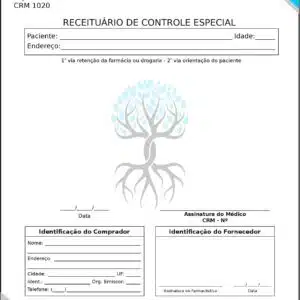 Receituário de Controle Especial Angiologia e Vascular Namur