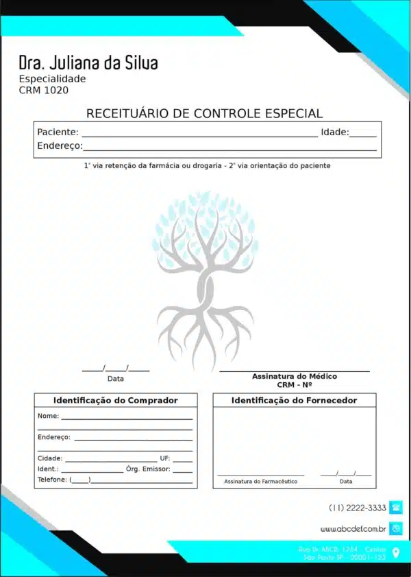 Receituário de Controle Especial Angiologia e Vascular Namur Receituário de Controle Especial Angiologia e Vascular Namur