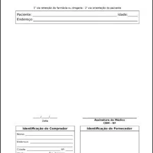 Receituário de Controle Especial Cardiologista Wessem