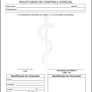 Receituário de Controle Especial Clínica Geral Latópolis