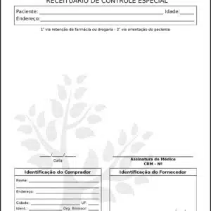 Receituário de Controle Especial Geriatria Carmânia
