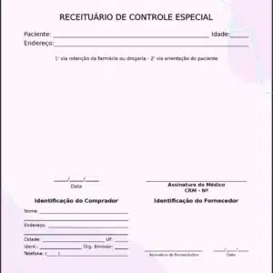 Receituário de Controle Especial Pediatra Moszna