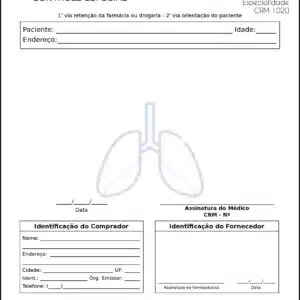 Receituário de Controle Especial Pneumologia Horsens