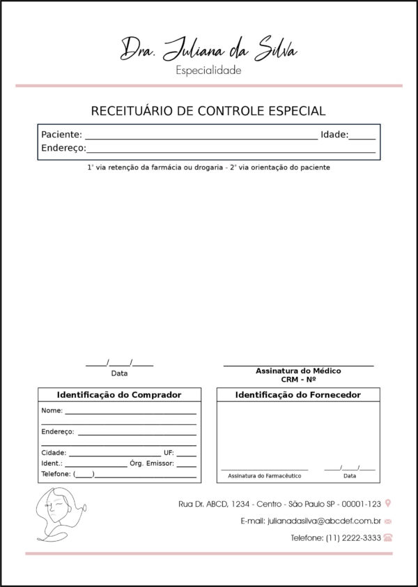 Receituário de Controle Especial Dermatologista Derby Receituário de Controle Especial Dermatologista Derby