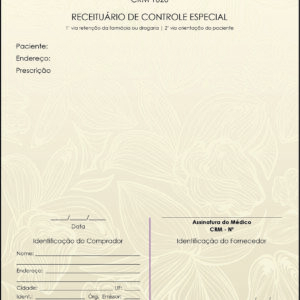 Receituário de Controle Especial Dermatologista Oxford