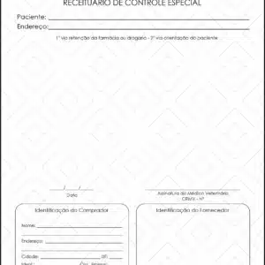 Receituário de Controle Especial Clínica Geral Cairo