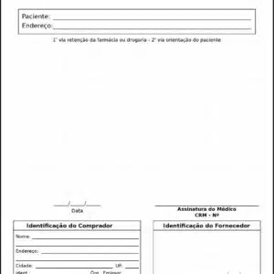 Receituário de Controle Especial Clínica Geral Heliópolis