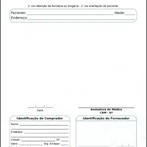 Receituário de Controle Especial Psiquiatra e Neurologista Florence