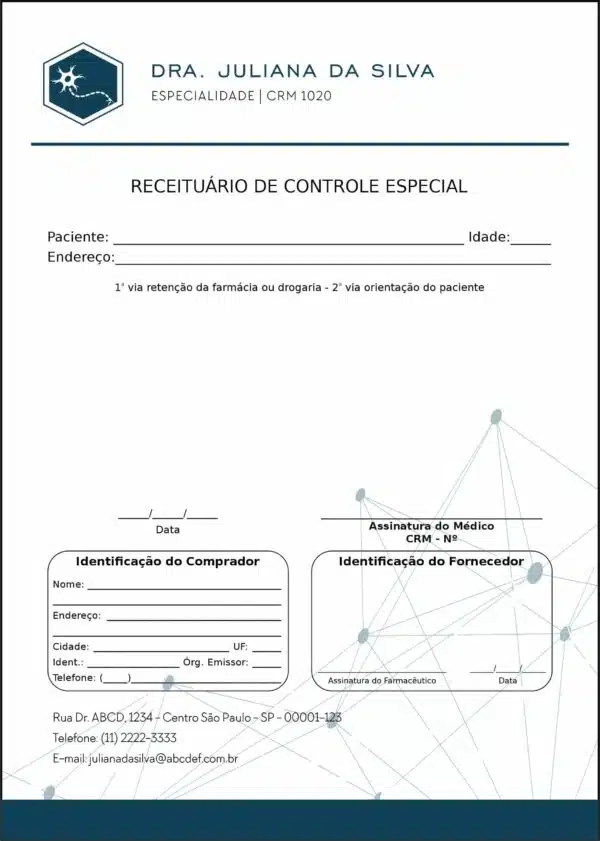Receituário de Controle Especial Psiquiatra e Neurologista Palermo Receituário de Controle Especial Psiquiatra e Neurologista Palermo