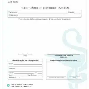 Receituário de Controle Especial Madrid - Imagem 1