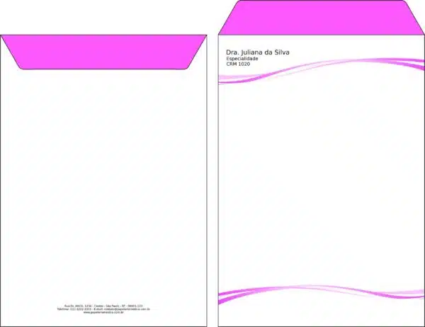 Envelope Saco 24x34cm Clínica Geral Berenice II Envelope Saco 24x34cm Clínica Geral Berenice II