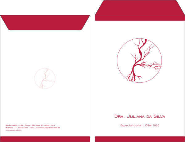 Envelope Saco 24x34cm Angiologia e Vascular Antuérpia Envelope Saco 24x34cm Angiologia e Vascular Antuérpia