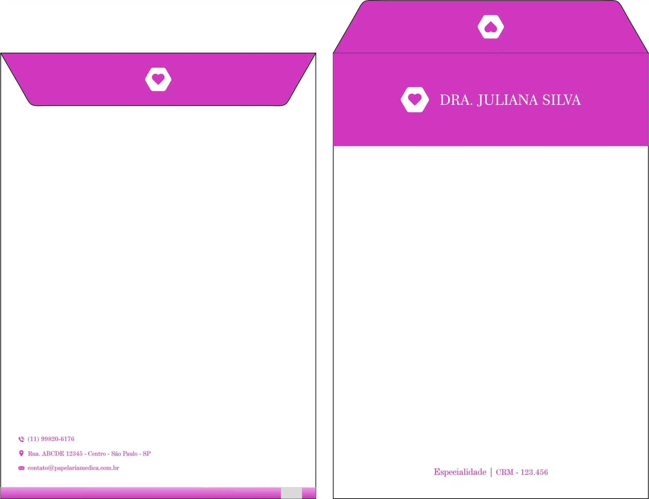 Envelope Saco 24x34cm Cardiologista Breda
