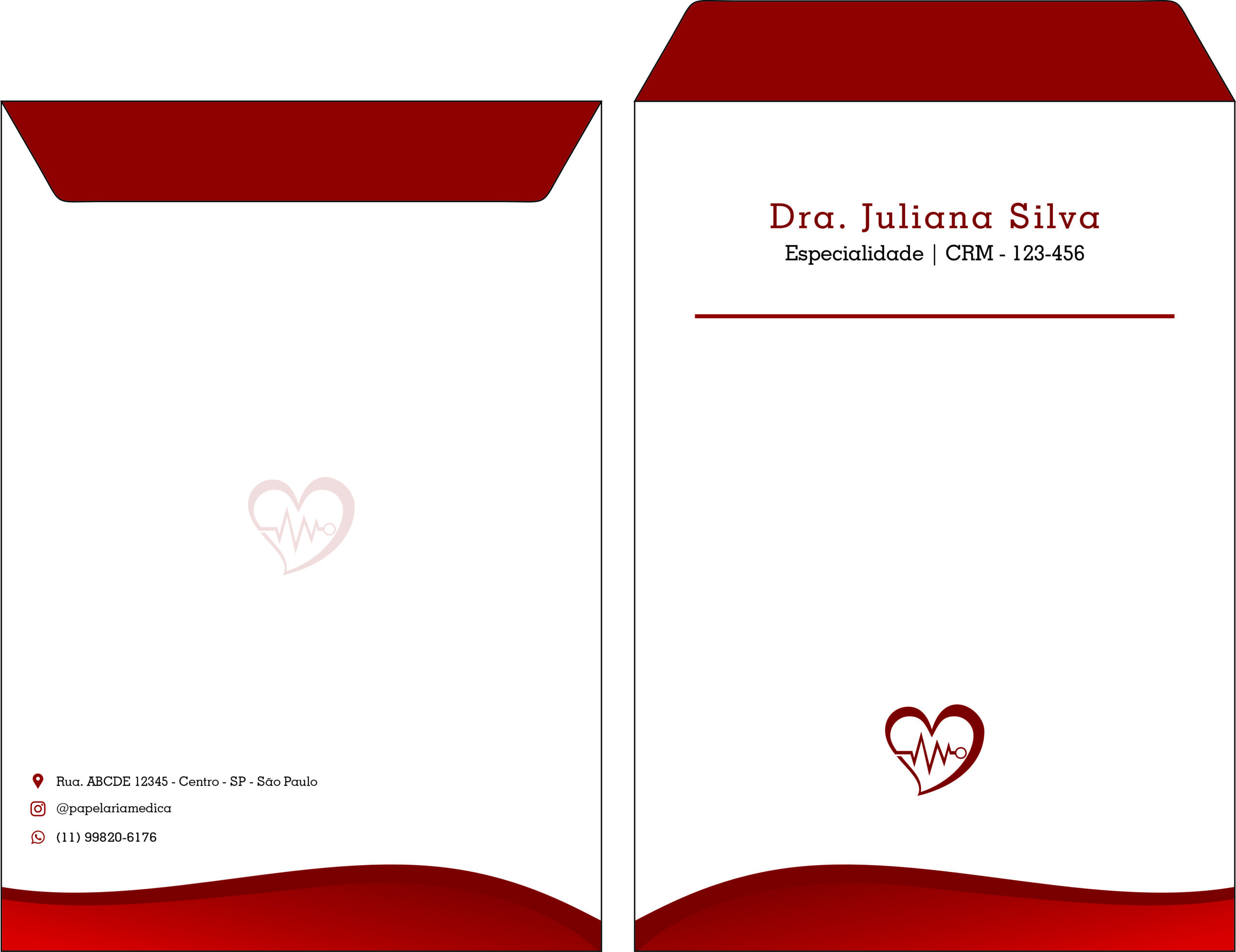 Envelope Saco 24x34cm Cardiologista Wessem