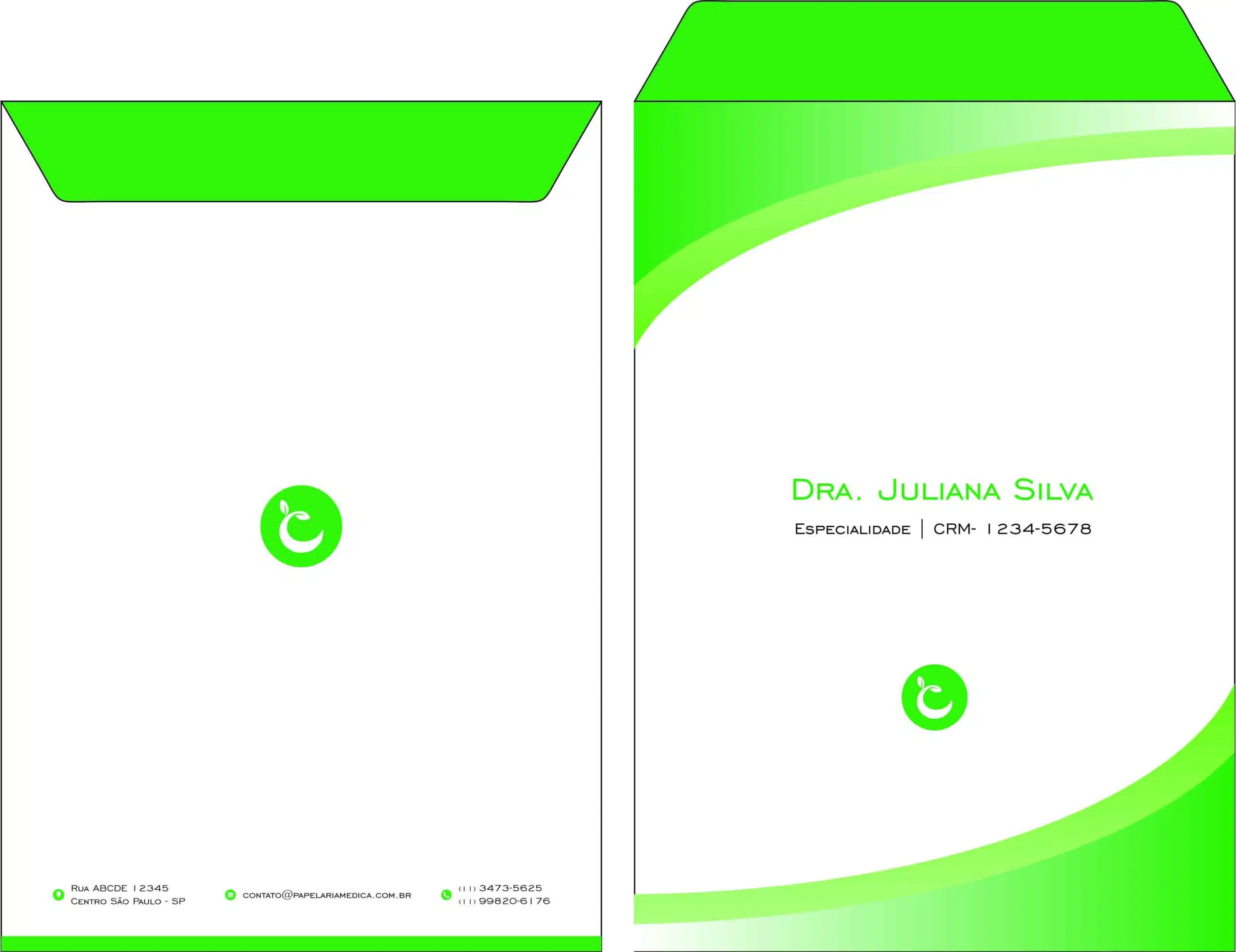 Envelope Saco 24x34cm Nutricionista Córdoba