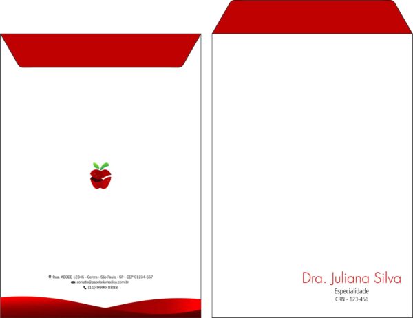 Envelope Saco 24x34cm Nutricionista Rosário Envelope Saco 24x34cm Nutricionista Rosário