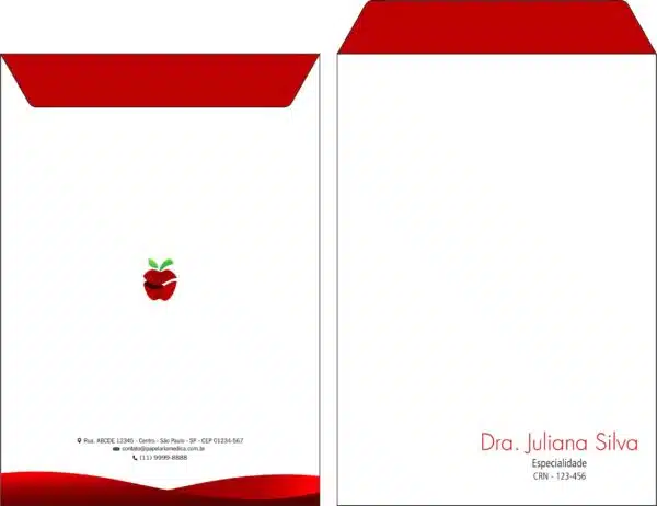 Envelope Saco 24x34cm Nutricionista Rosário Envelope Saco 24x34cm Nutricionista Rosário