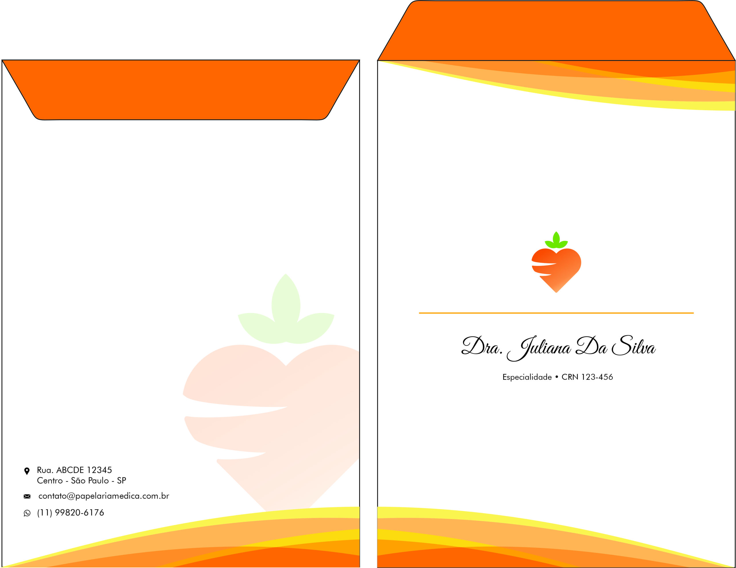 Envelope Saco 24x34cm Nutricionista Santa Fé