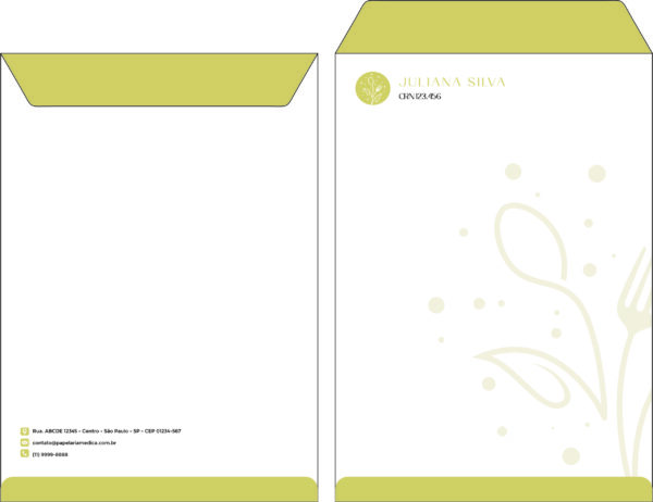 Envelope Saco 24x34cm Nutricionista Salta Envelope Saco 24x34cm Nutricionista Salta