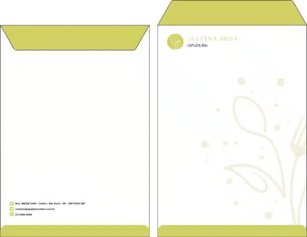 Envelope Saco 24x34cm Nutricionista Salta Envelope Saco 24x34cm Nutricionista Salta