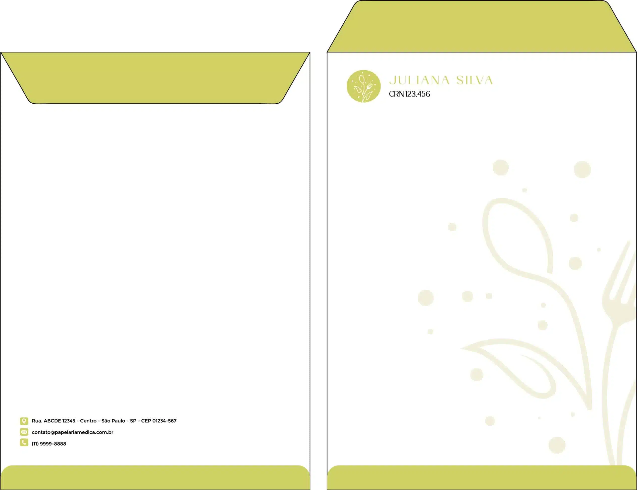 Envelope Saco 24x34cm Nutricionista Salta