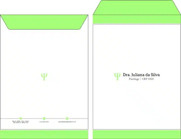Envelope Saco 24x34cm Psicológico Frankfurt Envelope Saco 24x34cm Psicológico Frankfurt