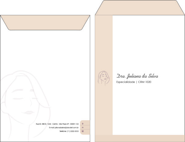 Envelope Saco 24x34cm Dermatologista Leeds Envelope Saco 24x34cm Dermatologista Leeds