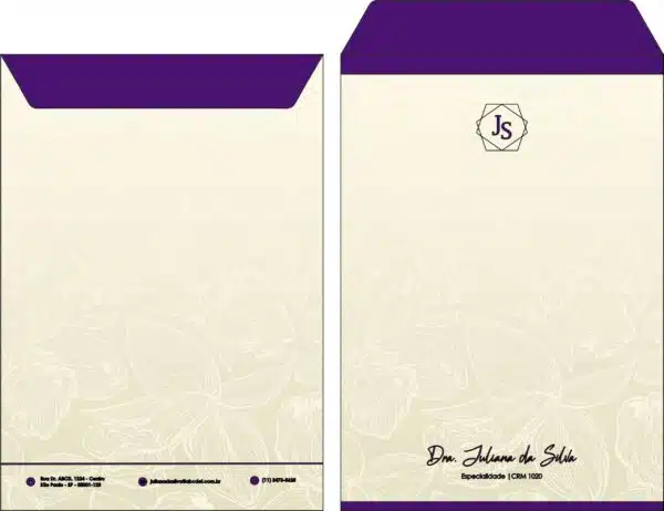 Envelope Saco 24x34cm Dermatologista Oxford Envelope Saco 24x34cm Dermatologista Oxford