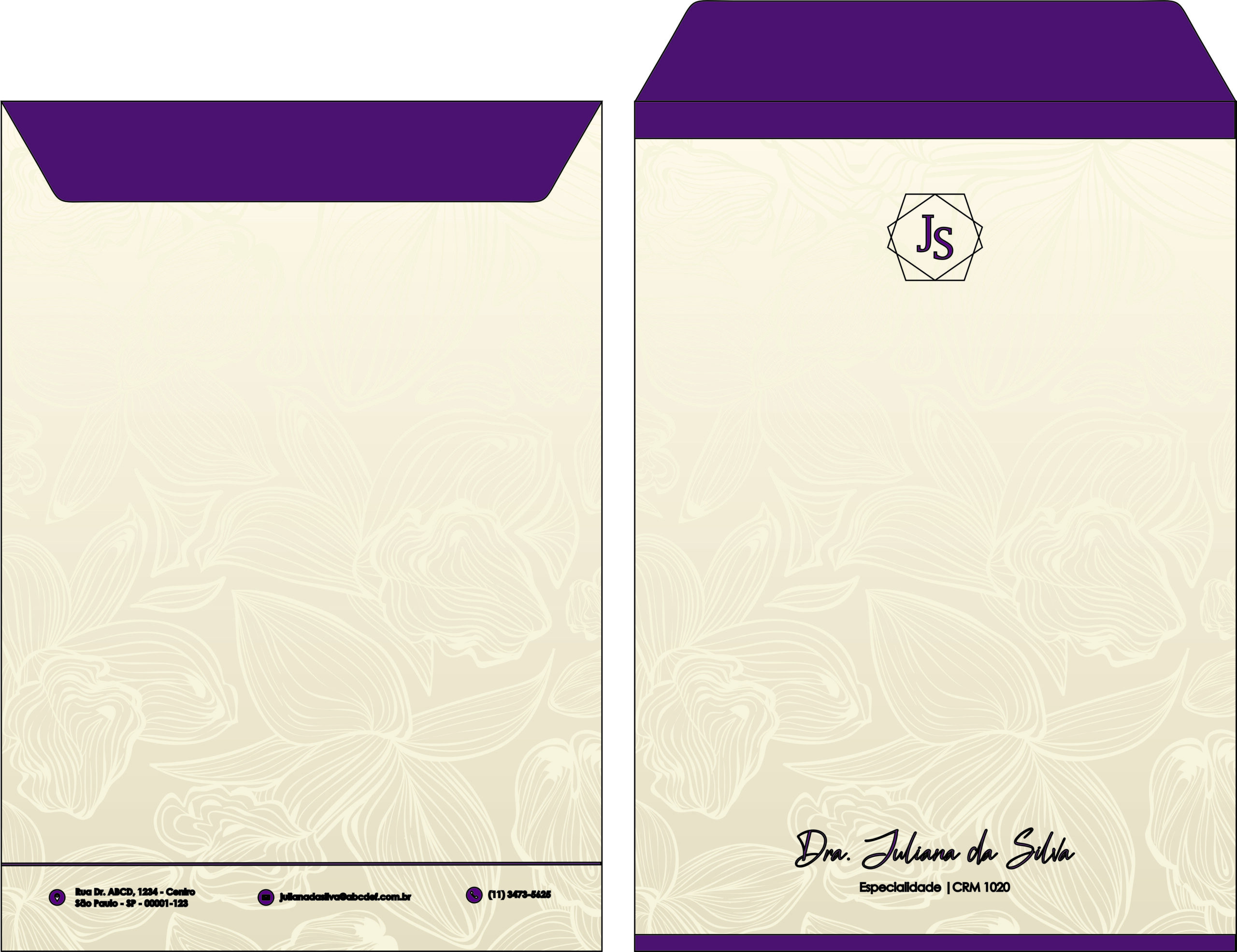 Envelope Saco 24x34cm Dermatologista Oxford