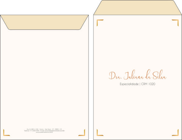 Envelope Saco 24x34cm Dermatologista Bristol Envelope Saco 24x34cm Dermatologista Bristol