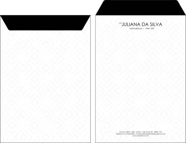 Envelope Saco 24x34cm Clínica Geral Cairo Envelope Saco 24x34cm Clínica Geral Cairo