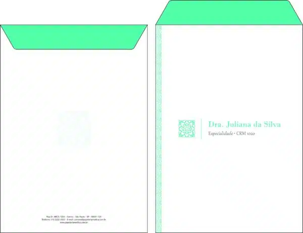 Envelope Saco 24x34cm Clínica Geral Taba Envelope Saco 24x34cm Clínica Geral Taba