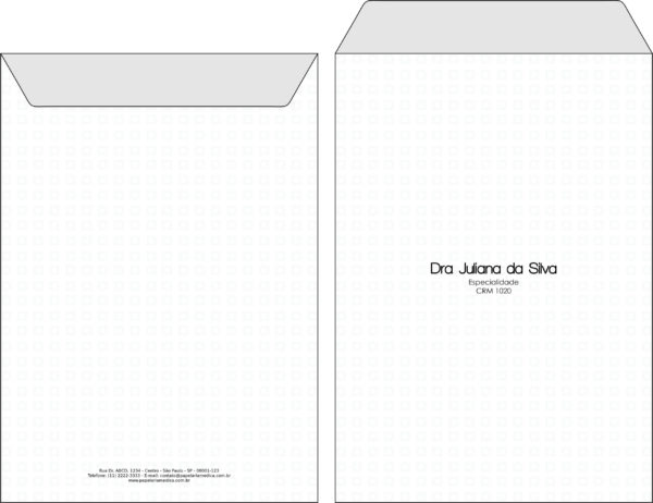 Envelope Saco 24x34cm Clínica Geral Heliópolis Envelope Saco 24x34cm Clínica Geral Heliópolis