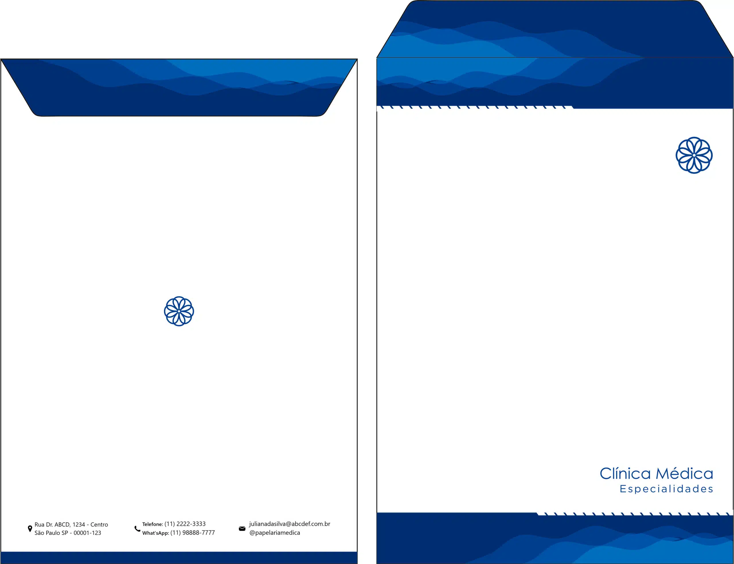 Envelope Saco 24x34cm Clínica Geral Ismaília