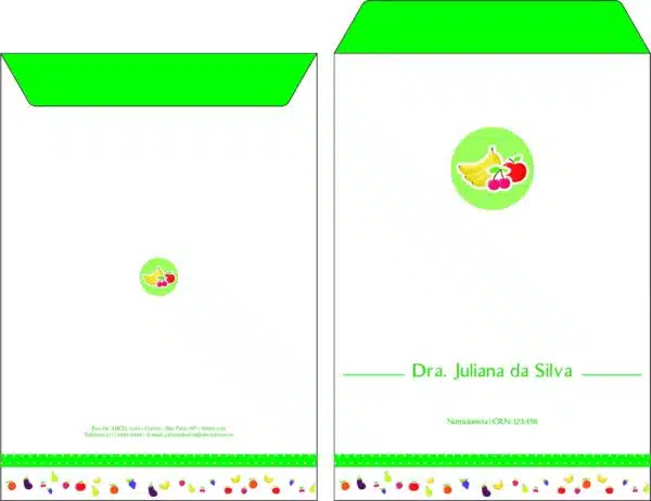 Envelope Saco 24x34cm Nutricionista Corrientes Envelope Saco 24x34cm Nutricionista Corrientes