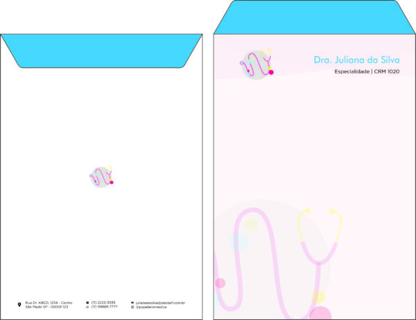 Envelope Saco 24x34cm Pediatria Tricidade Envelope Saco 24x34cm Pediatria Tricidade