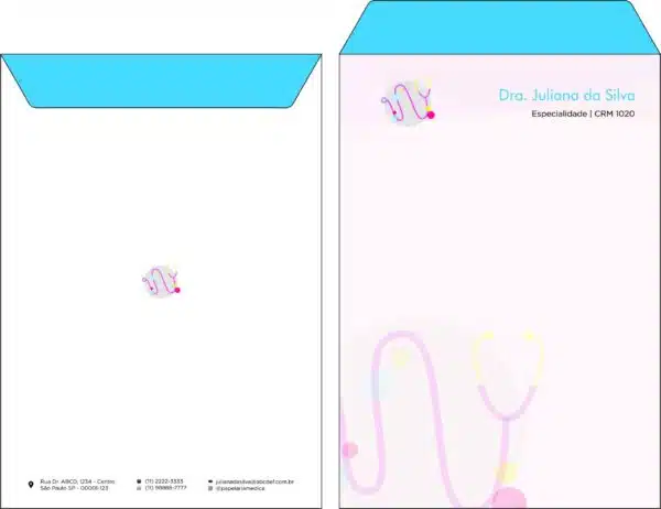 Envelope Saco 24x34cm Pediatria Tricidade Envelope Saco 24x34cm Pediatria Tricidade