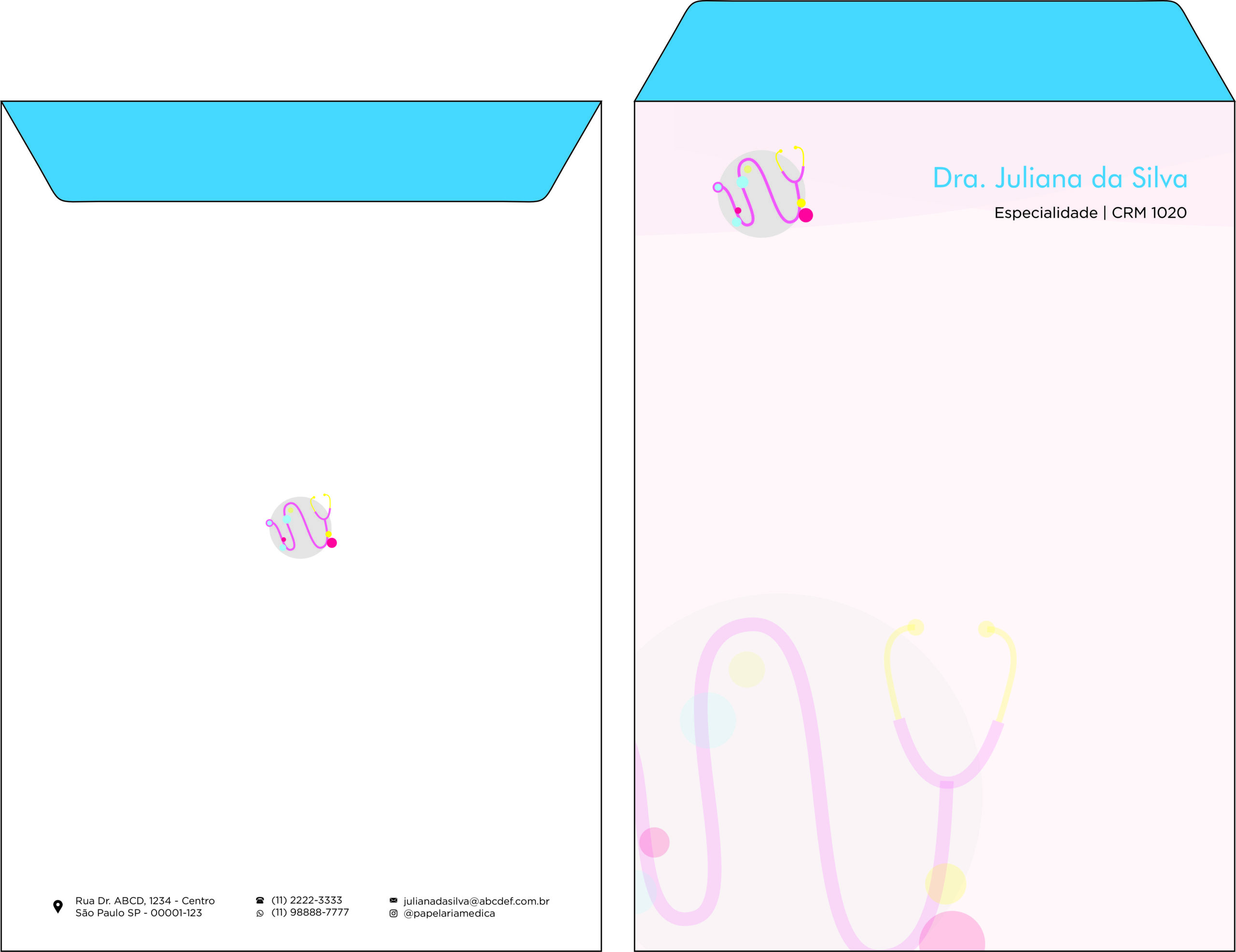 Envelope Saco 24x34cm Pediatria Tricidade