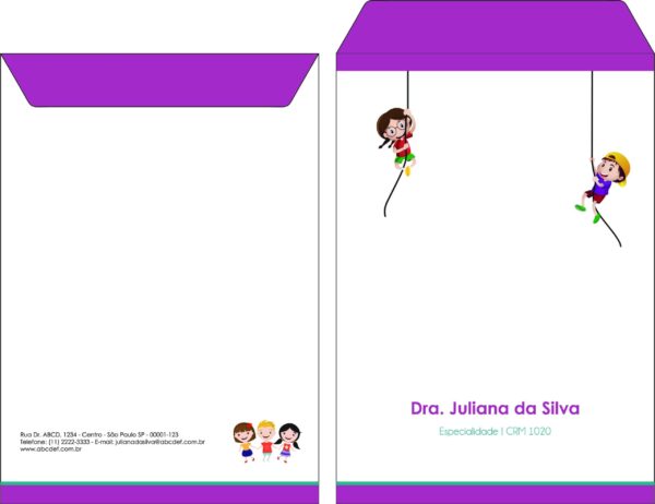 Envelope Saco 24x34cm Pediatria Varsóvia Envelope Saco 24x34cm Pediatria Varsóvia