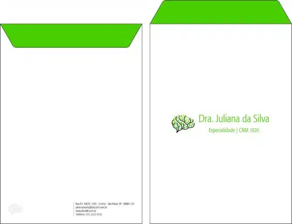 Envelope Saco 24x34cm Psiquiatra e Neurologista Turim Envelope Saco 24x34cm Psiquiatra e Neurologista Turim