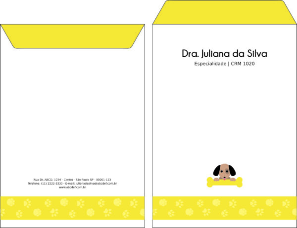Envelope Saco 24x34cm Veterinário Linz Envelope Saco 24x34cm Veterinário Linz